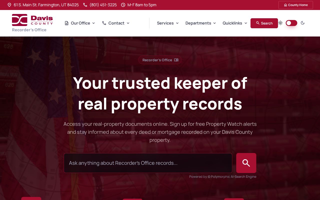 Davis County public records Recorder office portal